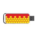 Firewall Bridge Signal Yellow Red Portable USB Flash (One Side) Front