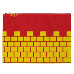 Firewall Bridge Signal Yellow Red Cosmetic Bag (xxl)  by Mariart