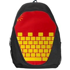 Firewall Bridge Signal Yellow Red Backpack Bag by Mariart