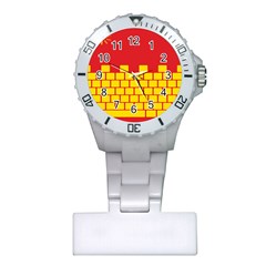 Firewall Bridge Signal Yellow Red Plastic Nurses Watch by Mariart