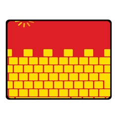 Firewall Bridge Signal Yellow Red Double Sided Fleece Blanket (small) 