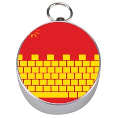 Firewall Bridge Signal Yellow Red Silver Compasses by Mariart