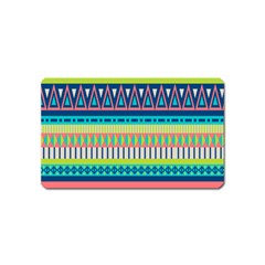 Aztec Triangle Chevron Wave Plaid Circle Color Rainbow Magnet (name Card) by Mariart