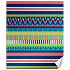 Aztec Triangle Chevron Wave Plaid Circle Color Rainbow Canvas 20  X 24   by Mariart