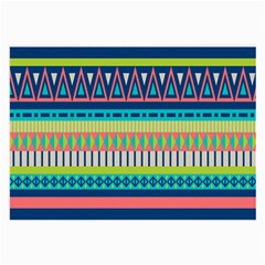 Aztec Triangle Chevron Wave Plaid Circle Color Rainbow Large Glasses Cloth (2-side) by Mariart