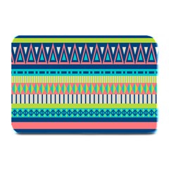 Aztec Triangle Chevron Wave Plaid Circle Color Rainbow Plate Mats