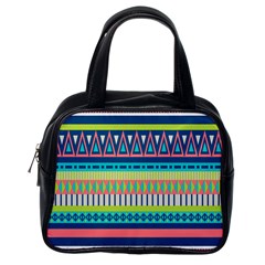 Aztec Triangle Chevron Wave Plaid Circle Color Rainbow Classic Handbags (one Side) by Mariart