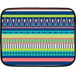 Aztec Triangle Chevron Wave Plaid Circle Color Rainbow Double Sided Fleece Blanket (Mini)  35 x27  Blanket Front