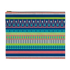 Aztec Triangle Chevron Wave Plaid Circle Color Rainbow Cosmetic Bag (xl) by Mariart