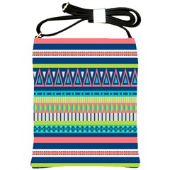 Aztec Triangle Chevron Wave Plaid Circle Color Rainbow Shoulder Sling Bags by Mariart