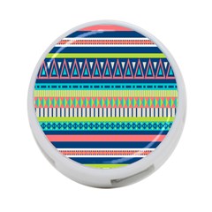 Aztec Triangle Chevron Wave Plaid Circle Color Rainbow 4-port Usb Hub (one Side) by Mariart