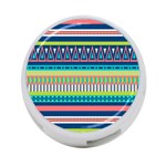 Aztec Triangle Chevron Wave Plaid Circle Color Rainbow 4-Port USB Hub (Two Sides)  Front