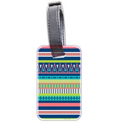 Aztec Triangle Chevron Wave Plaid Circle Color Rainbow Luggage Tags (Two Sides)