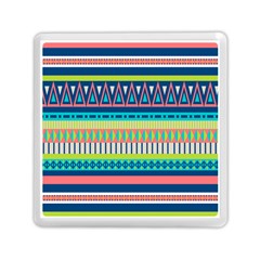 Aztec Triangle Chevron Wave Plaid Circle Color Rainbow Memory Card Reader (square)  by Mariart