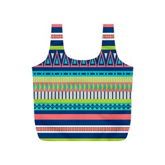 Aztec Triangle Chevron Wave Plaid Circle Color Rainbow Full Print Recycle Bags (S) 