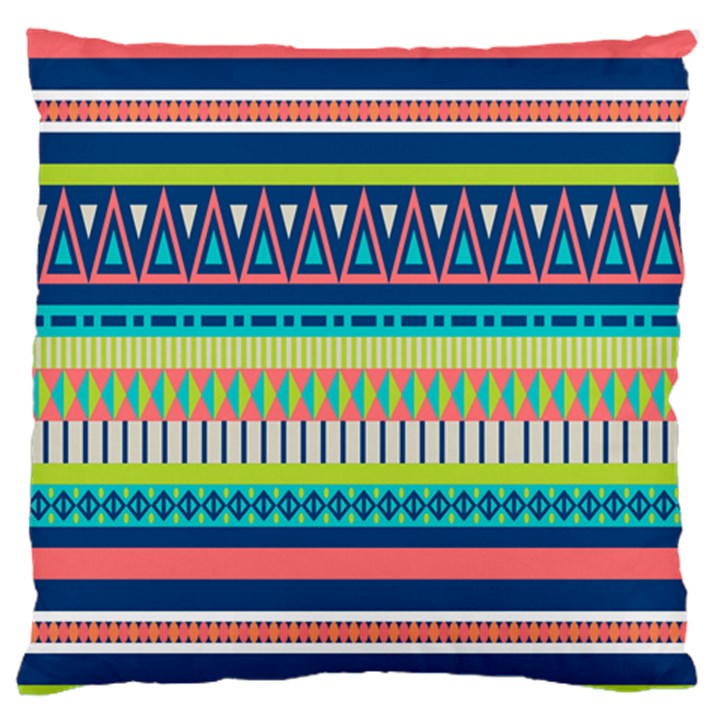 Aztec Triangle Chevron Wave Plaid Circle Color Rainbow Standard Flano Cushion Case (Two Sides)