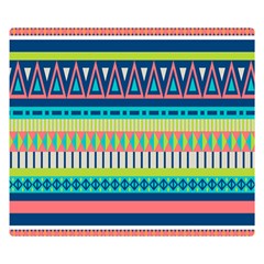 Aztec Triangle Chevron Wave Plaid Circle Color Rainbow Double Sided Flano Blanket (small)  by Mariart