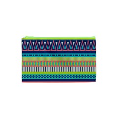 Aztec Triangle Chevron Wave Plaid Circle Color Rainbow Cosmetic Bag (xs) by Mariart