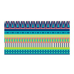 Aztec Triangle Chevron Wave Plaid Circle Color Rainbow Satin Wrap