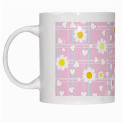 Flower Floral Sunflower Pink Yellow White Mugs by Mariart