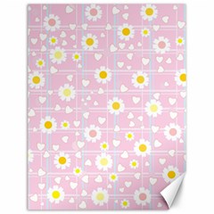 Flower Floral Sunflower Pink Yellow Canvas 12  X 16   by Mariart