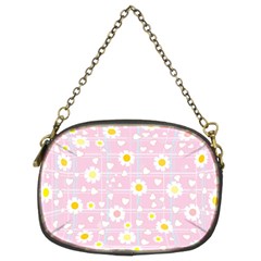 Flower Floral Sunflower Pink Yellow Chain Purses (two Sides)  by Mariart