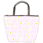 Flower Floral Sunflower Pink Yellow Bucket Bags Front