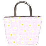 Flower Floral Sunflower Pink Yellow Bucket Bags Back