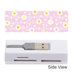 Flower Floral Sunflower Pink Yellow Memory Card Reader (stick)  by Mariart