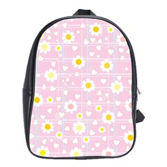 Flower Floral Sunflower Pink Yellow School Bags (xl)  by Mariart