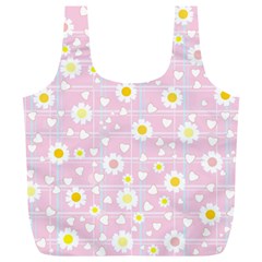 Flower Floral Sunflower Pink Yellow Full Print Recycle Bags (l)  by Mariart