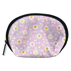 Flower Floral Sunflower Pink Yellow Accessory Pouches (medium)  by Mariart