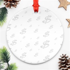 Dollar Sign Transparent Ornament (round) by Mariart