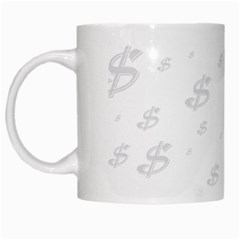 Dollar Sign Transparent White Mugs by Mariart