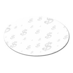 Dollar Sign Transparent Oval Magnet by Mariart