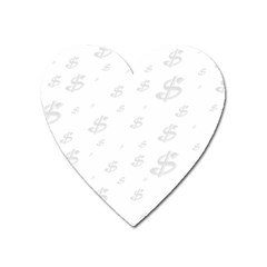 Dollar Sign Transparent Heart Magnet by Mariart