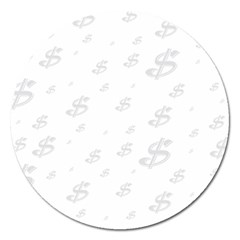 Dollar Sign Transparent Magnet 5  (round) by Mariart