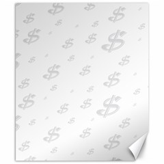 Dollar Sign Transparent Canvas 8  X 10  by Mariart