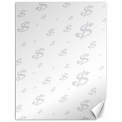 Dollar Sign Transparent Canvas 12  X 16  