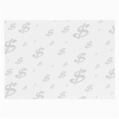 Dollar Sign Transparent Large Glasses Cloth by Mariart