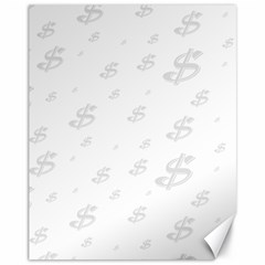 Dollar Sign Transparent Canvas 11  X 14   by Mariart