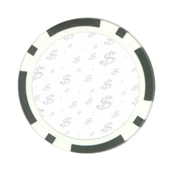 Dollar Sign Transparent Poker Chip Card Guard by Mariart