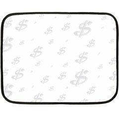 Dollar Sign Transparent Double Sided Fleece Blanket (mini)  by Mariart