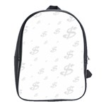 Dollar Sign Transparent School Bags(Large)  Front