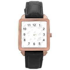 Dollar Sign Transparent Rose Gold Leather Watch  by Mariart