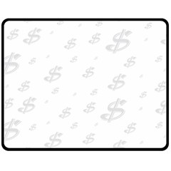 Dollar Sign Transparent Double Sided Fleece Blanket (medium)  by Mariart