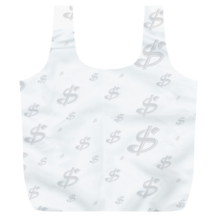 Dollar Sign Transparent Full Print Recycle Bags (L) 