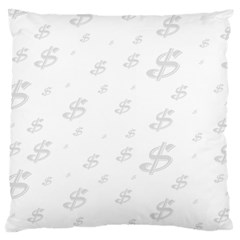 Dollar Sign Transparent Large Flano Cushion Case (one Side) by Mariart