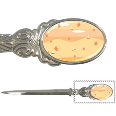 Dragonfly Leaf Orange Letter Openers by Mariart