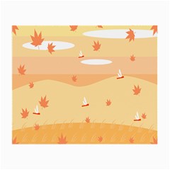 Dragonfly Leaf Orange Small Glasses Cloth by Mariart